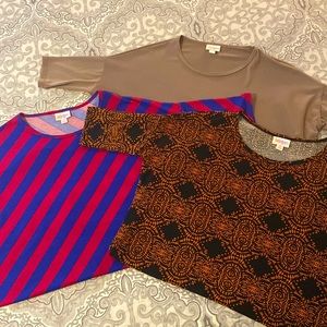Set of Three LuLaRoe Irma Tops
